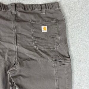Carhartt Relaxed Fit Canvas Work Pants Gray Brown Utility Carpenter 41x31